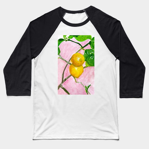 Lemon Tree Baseball T-Shirt by neniarts